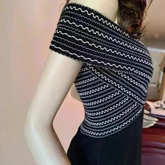 Maxi Dress size 8 black and white by Susan Roselli for Vijack - Picture 4 of 14